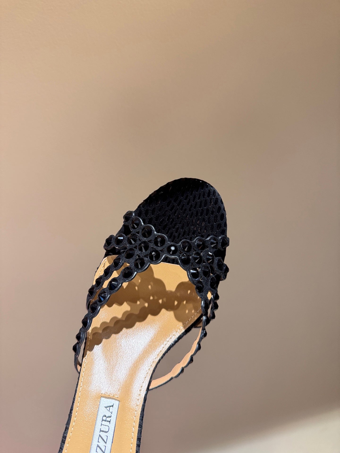 AQUAZZURA 26S HIGH-HEEL SANDALS 70 MM IN BLACK SUEDE