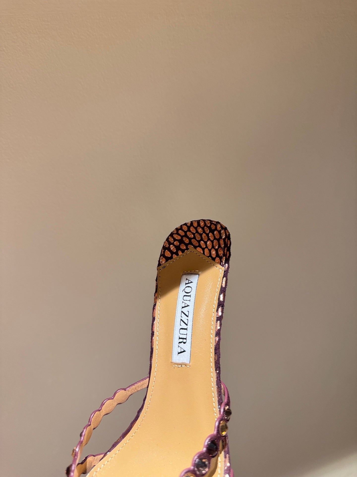 AQUAZZURA 26S HIGH-HEEL SANDALS 70 MM IN BURGUNDY SUEDE