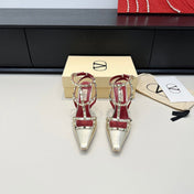 VALENTINO 26S ROCKSTUD SLINGBACK PUMPS 100 MM IN LIGHT METALLIC GOLD CALFSKIN