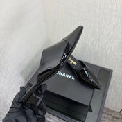 LV 26S HIGH-HEELED MULES 40 MM IN BLACK PATENT CALFSKIN