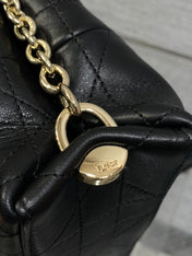 DIOR 26S TRIANON BAG 20 IN BLACK LAMBSKIN