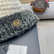 BEANIE HAT IN WHITE WOOL AND FLEECE 399546