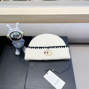 BEANIE HAT IN WHITE WOOL 416412