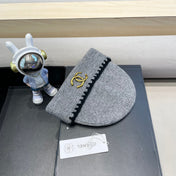 KNIT HAT IN SHADOW GRAY WOOL 424301