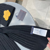 SET SCARF AND HAT IN BLACK WOOL 419147