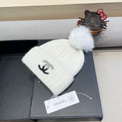 BEANIE HAT IN WHITE WOOL 426233
