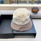 BUCKET HAT IN BEIGE MIX WENGE BROWN LAMB WOOL 431623