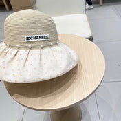 WIDE BRIM HAT IN IVORY STRAW 673033