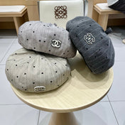 BERET HAT POLKA DOT MOUSE GRAY 672671