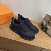 HM 26S BOUNCE SNEAKERS IN BLACK SUEDE AND FABRIC