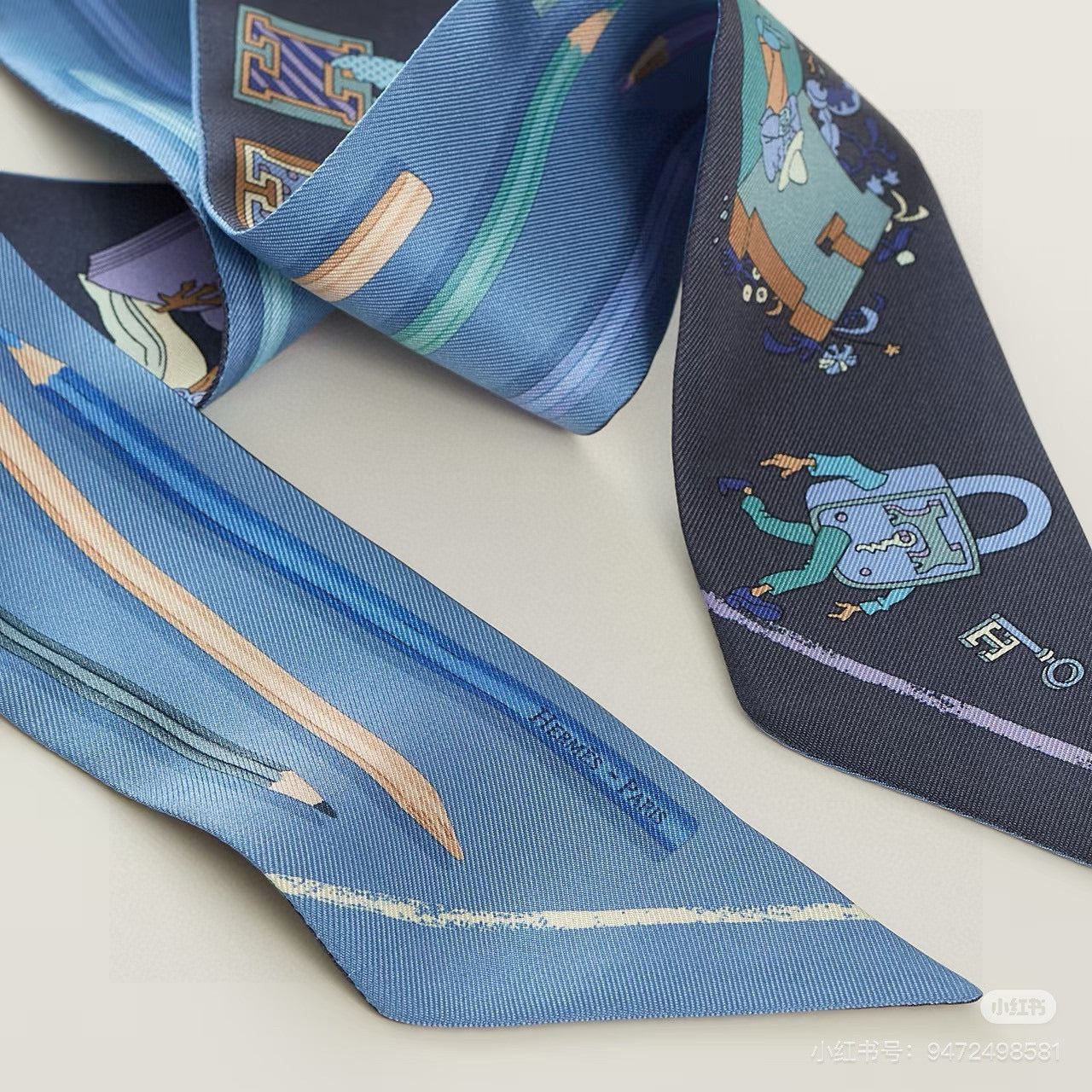 HERMES 26S TWILLY SCARF 86 IN SILK 500087