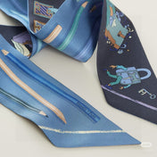 HERMES 26S TWILLY SCARF 86 IN SILK 500087