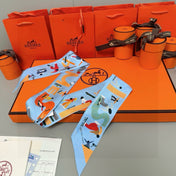 HERMES 26S TWILLY SCARF 86 IN SILK 496157
