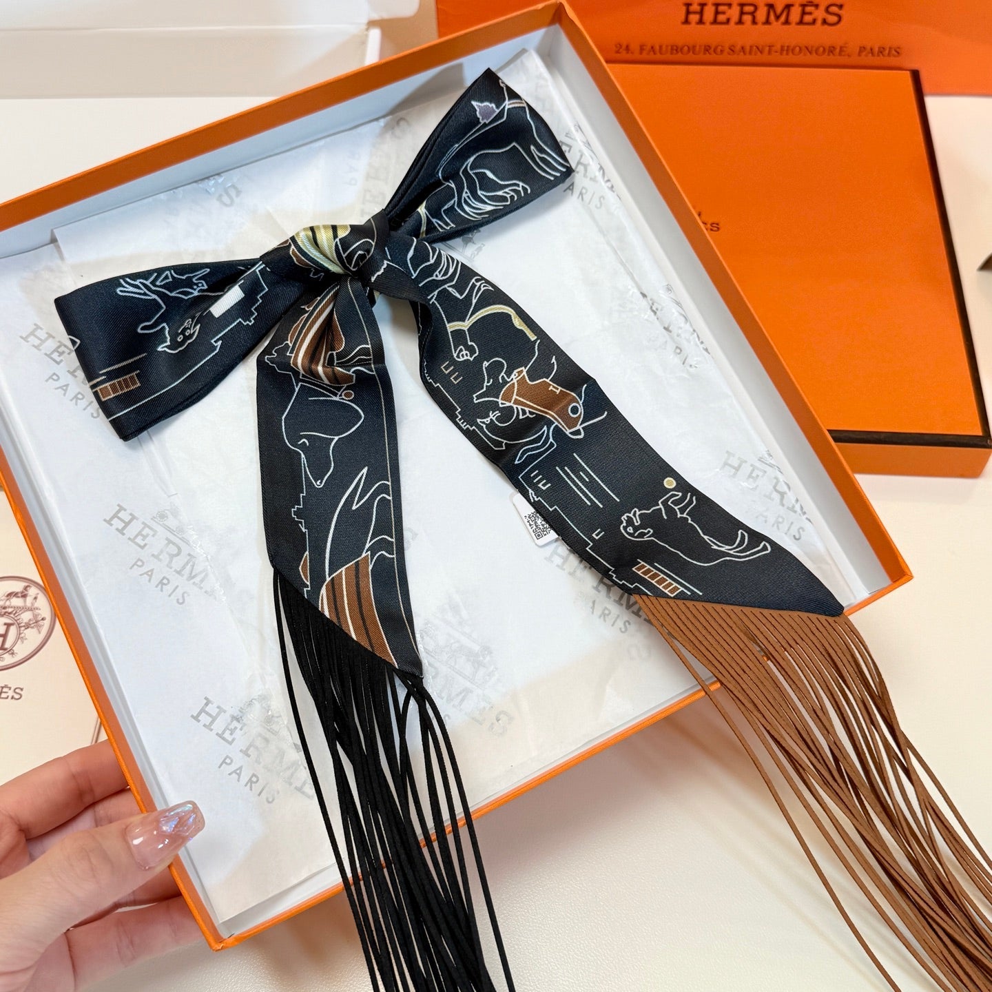 HERMES 26S TWILLY SCARF 86 IN SILK 498688