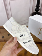 DIOR 26S SNEAKERS IN LIGHT GREY SUEDE AND TWEED