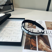 CHANEL 26S HEADBAND IN BLACK AND WHITE FABRIC 503103
