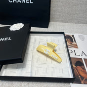 CHANEL 26S HAIR CLIP IN YELLOW ACETATE 512125