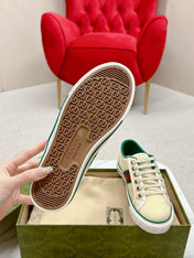 GUCCI 26S LOW TOP SNEAKERS IN LIGHT YELLOW CANVAS STYLE 14