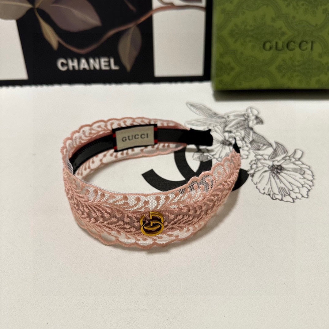 HAIRBAND IN LIGHT PINK LACE 295831