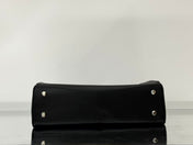 RODEO LARGE BAG 40 IN BLACK SMOOTH CALFSKIN SILVER HARDWARE