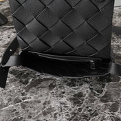BOTTEGA VENETA 25S DIAGO 22 IN BLACK CALFSKIN SILVER HARDWARE
