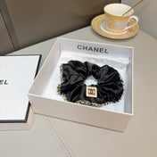 CHANEL 26S SCRUNCHIE IN BLACK SILK 512071