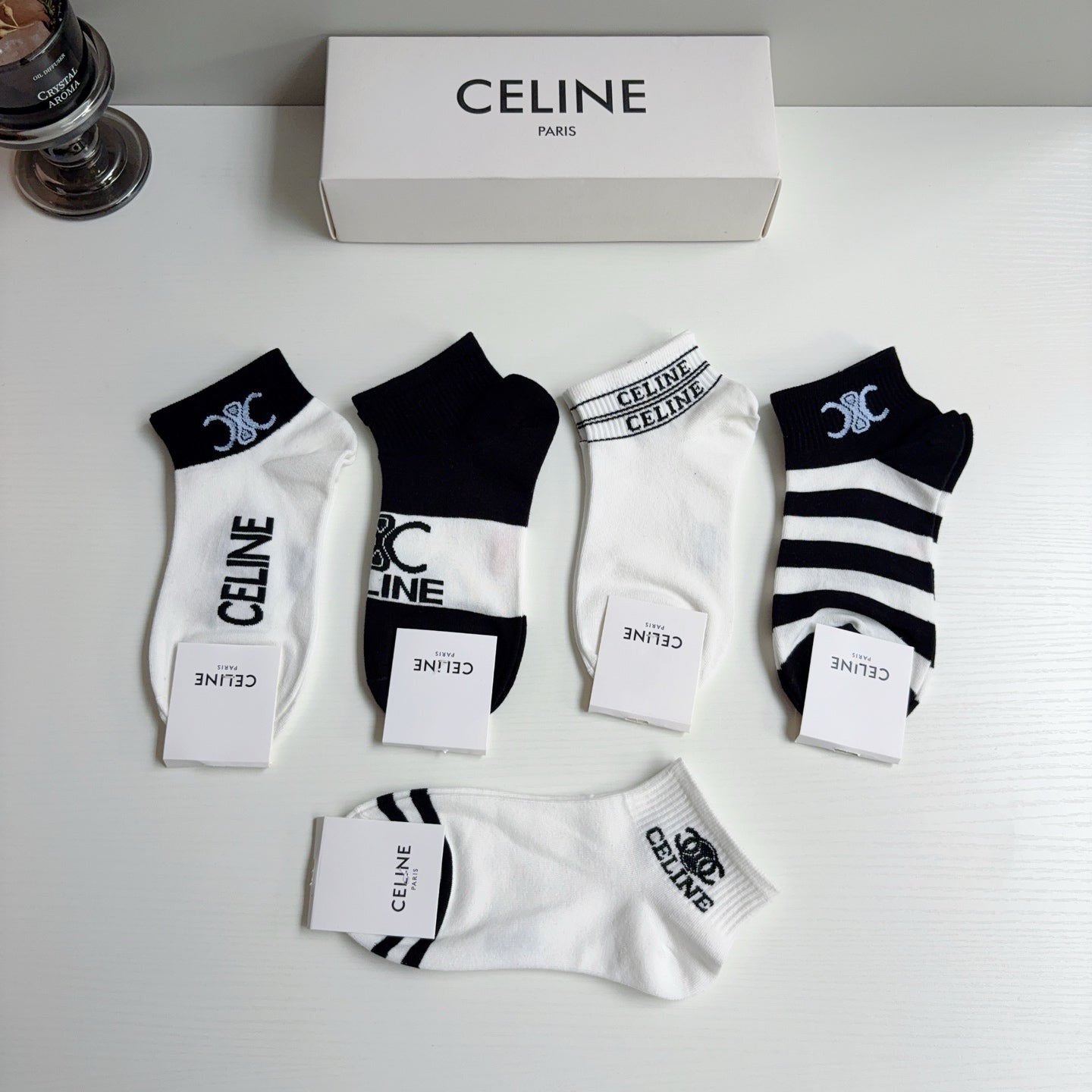 CELINE 26S ANKLE SOCKS 407151 (1 BOX)