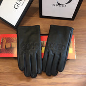 TOUCHSCREEN LAMBSKIN GLOVES BLACK WITH WOOL LINING 409346