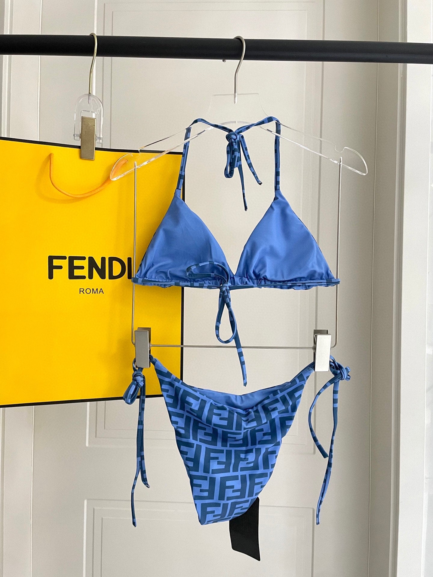 FENDI BIKINI 25S TWO PIECE IN BLUE 742662