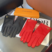 LV GLOVES IN BLACK LAMBSKIN 463910