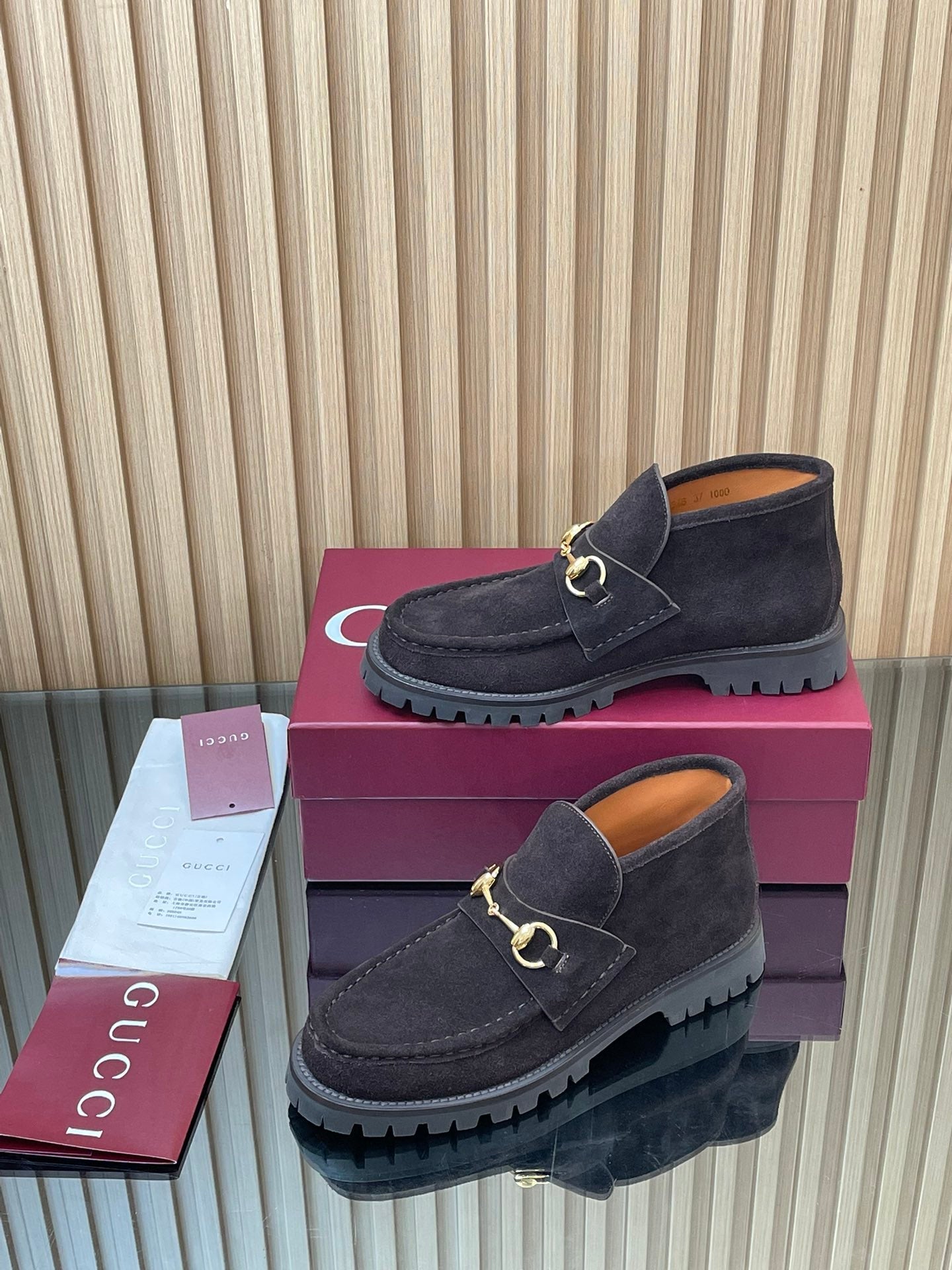 GG HORSEBIT LOAFERS IN DARK PURPLE SUEDE