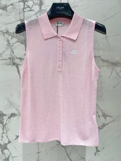 CELINE 26S SLEEVELESS POLO SHIRT 473