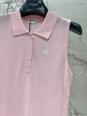 CELINE 26S SLEEVELESS POLO SHIRT 473