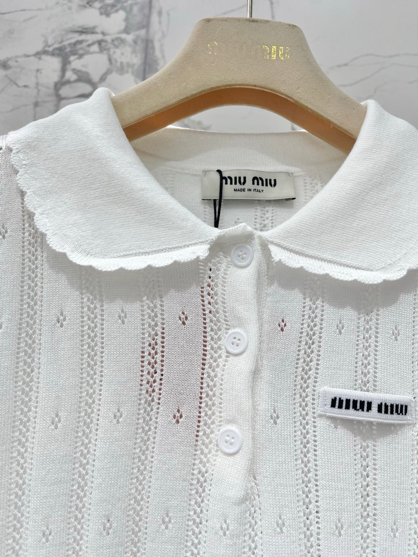 MIUMIU 26S KNIT POLO SWEATER 1472