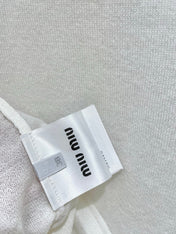 MIUMIU 26S V-NECK BUTTONED LONG-SLEEVE KNIT TOP 1431