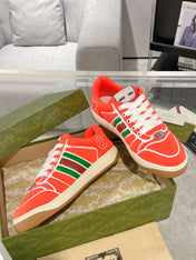 SNEAKER IN ROSE RED MIX COLORFUL CALFSKIN