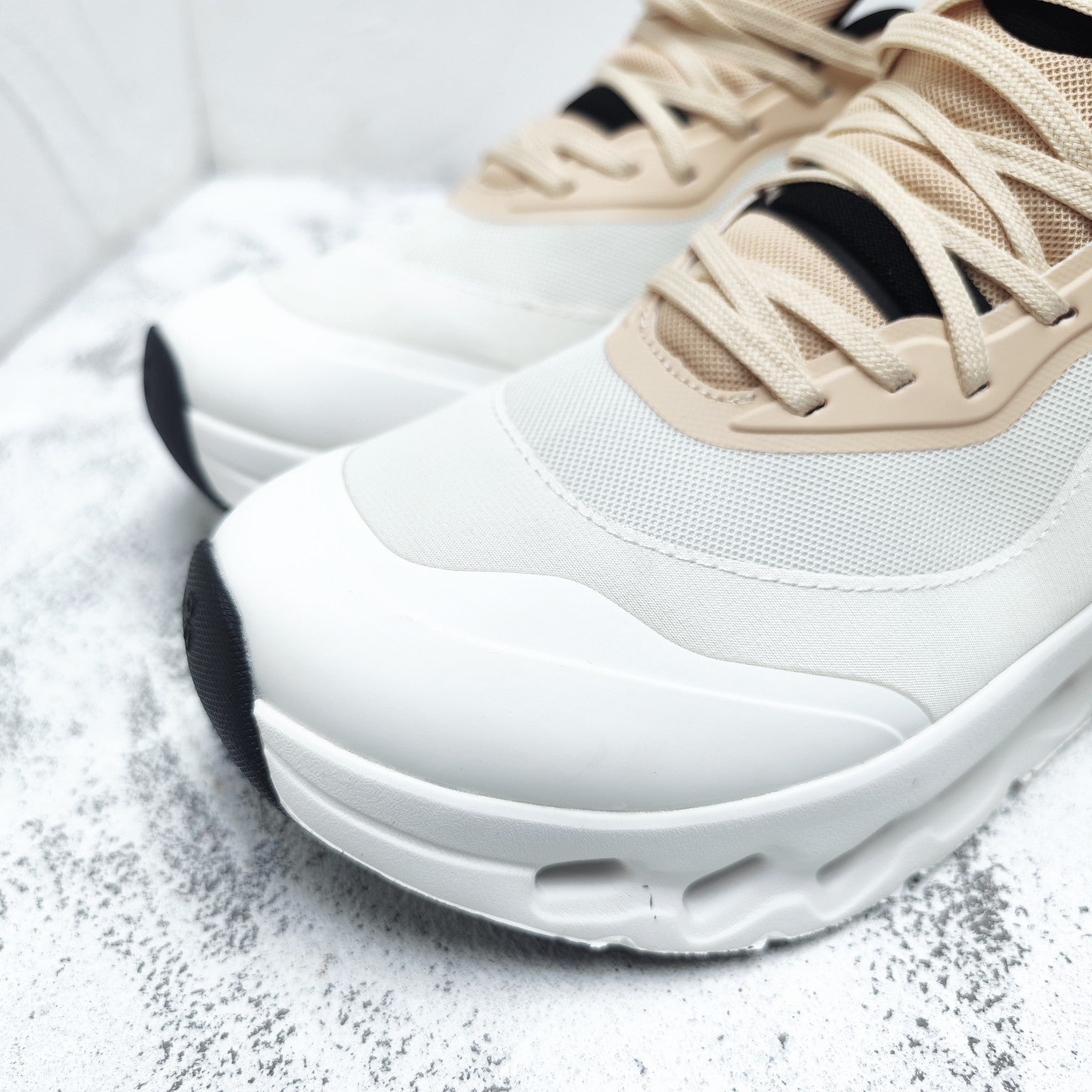 CLOUDTILT 2.0 SNEAKER PALE GRAY MIX PALE ORANGE CALFSKIN AND BREATHABLE MESH