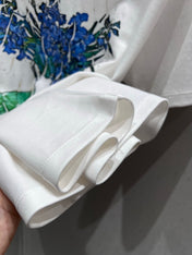 Loewe 25 Short Sleeved T-shirt White Blue Cotton 215597