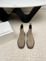 ANKLE BOOTS IN LIGHT BROWN SUEDE