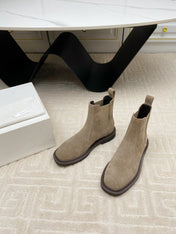 ANKLE BOOTS IN LIGHT BROWN SUEDE