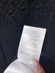 VALENTINO 26S OPENWORK KNIT BUTTON CARDIGAN 383