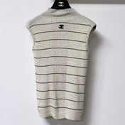 CHANEL 26S NECK SLEEVELESS KNIT TOP 1635