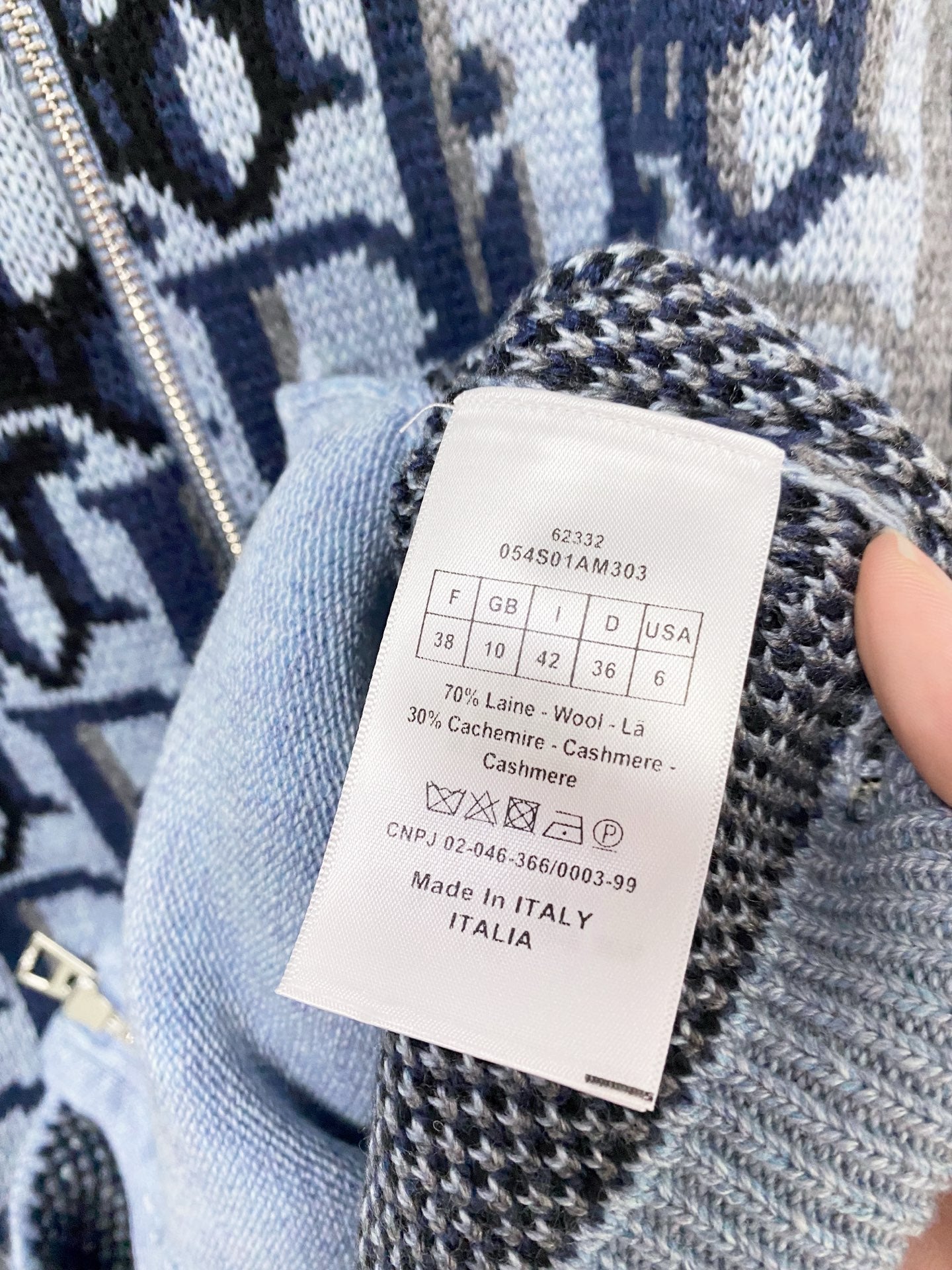 DIOR 26S ZIPPED BOMBER JACKET 1574