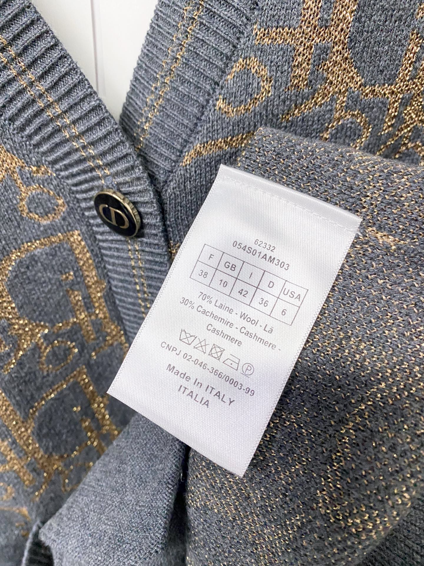 DIOR 26S KNIT CARDIGAN 1500