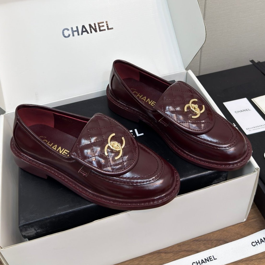MOCCASIN 2.5 CM IN MAHOGANY RED PREMIUM LAMBSKIN