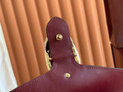 DIONYSUS MEDIUM SHOULDER BAG 27.5 IN ROSSO ANCORA RED GG SUEDE