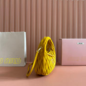 MIU MIU SUEDE HANDBAG 23 YELLOW
