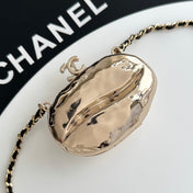 CHANEL 26S MINI BOX BAG IN LIGHT GOLD POLISHED PLATED METAL