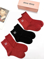 MIUMIU 26S CREW SOCKS 407171 (1 BOX)