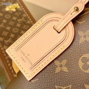 GRACEFUL MM BAG 35 IN BROWN MONOGRAM COATED CANVAS BEIGE CALFSKIN